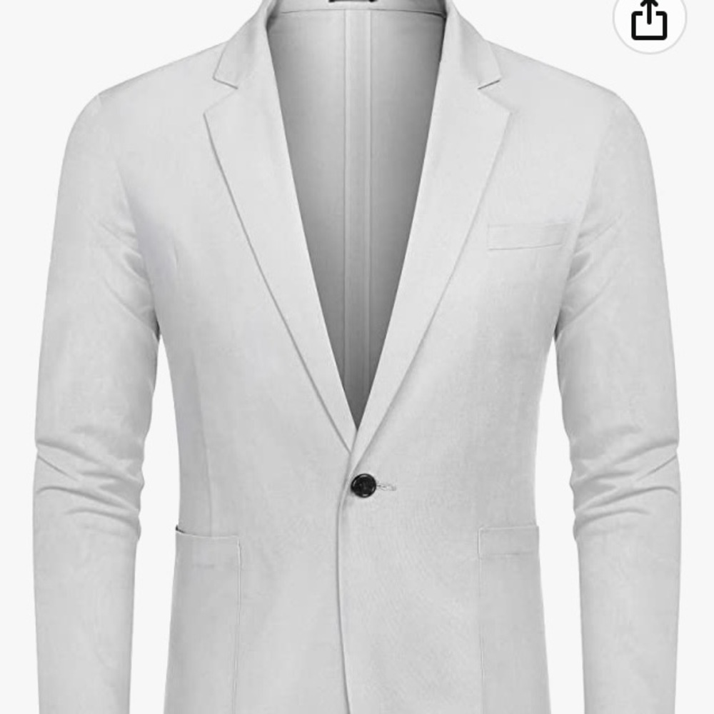 White Linen Blazer
